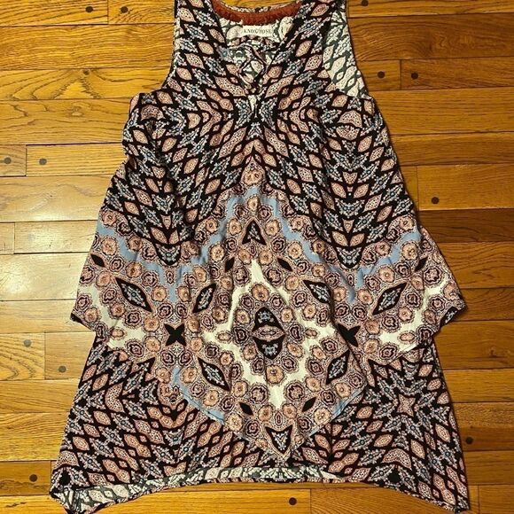 KNOX Rose bohemian handkerchief tiered mini dress - Picture 1 of 7